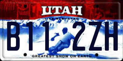 UT license plate B112ZH