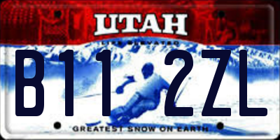 UT license plate B112ZL