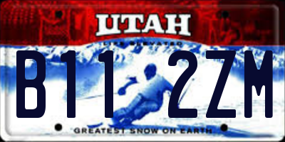 UT license plate B112ZM