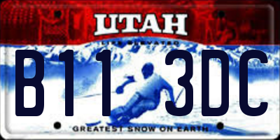 UT license plate B113DC