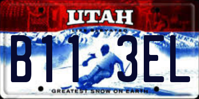 UT license plate B113EL
