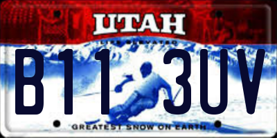 UT license plate B113UV