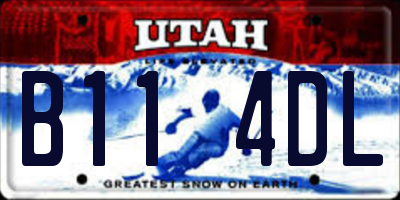 UT license plate B114DL