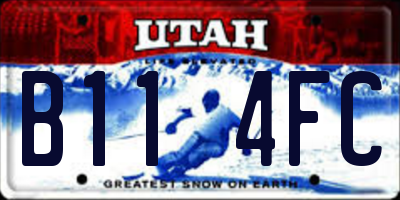 UT license plate B114FC