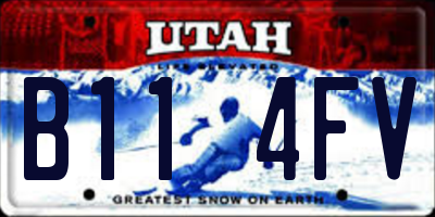 UT license plate B114FV