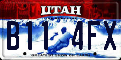 UT license plate B114FX
