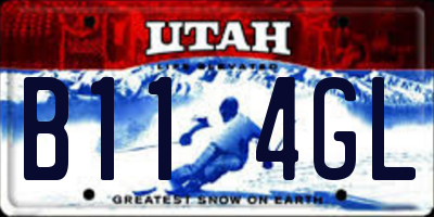 UT license plate B114GL