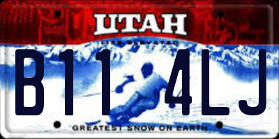 UT license plate B114LJ