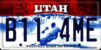 UT license plate B114ME