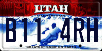 UT license plate B114RH