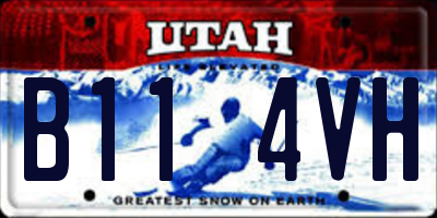 UT license plate B114VH