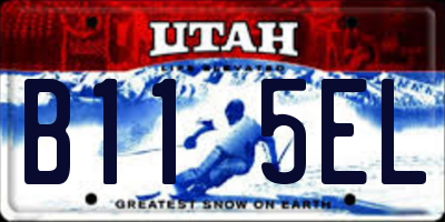 UT license plate B115EL