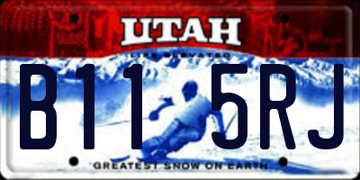 UT license plate B115RJ