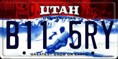 UT license plate B115RY