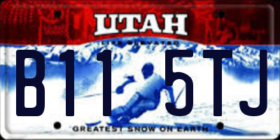 UT license plate B115TJ