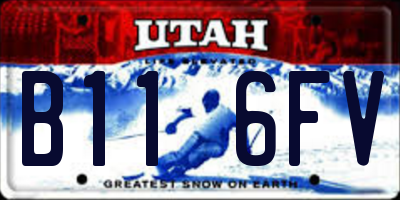 UT license plate B116FV