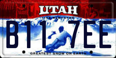 UT license plate B117EE
