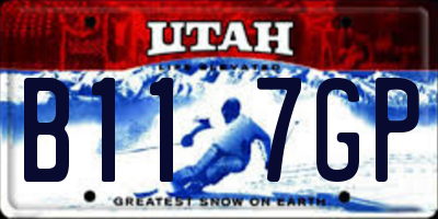 UT license plate B117GP
