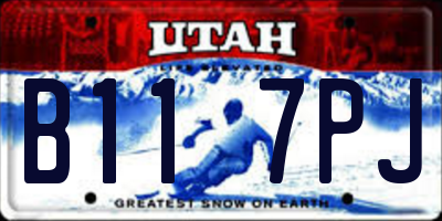 UT license plate B117PJ