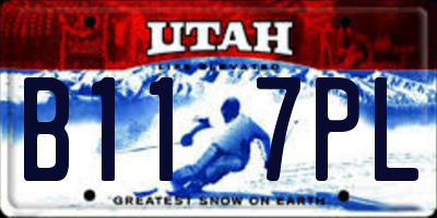 UT license plate B117PL