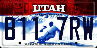 UT license plate B117RW