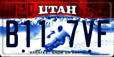 UT license plate B117VF