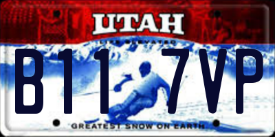 UT license plate B117VP