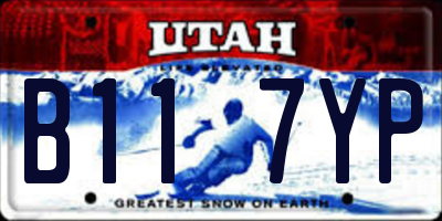 UT license plate B117YP