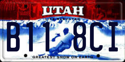 UT license plate B118CI