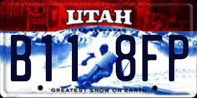 UT license plate B118FP