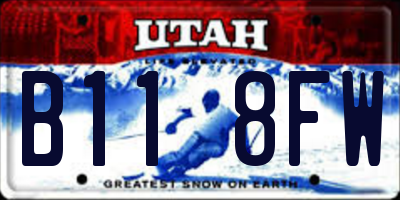 UT license plate B118FW