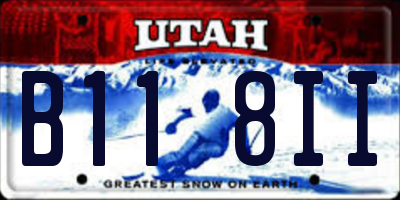 UT license plate B118II