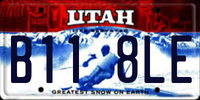 UT license plate B118LE