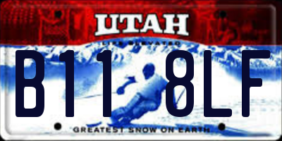 UT license plate B118LF