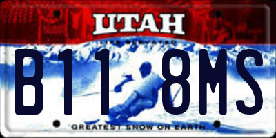 UT license plate B118MS