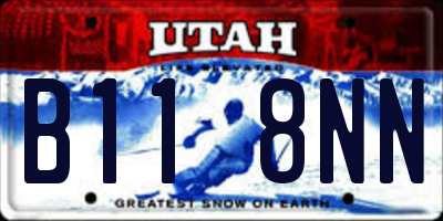 UT license plate B118NN