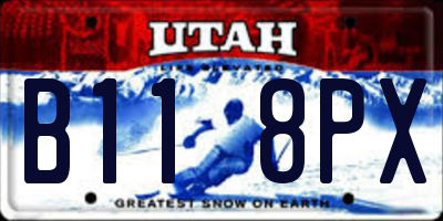 UT license plate B118PX