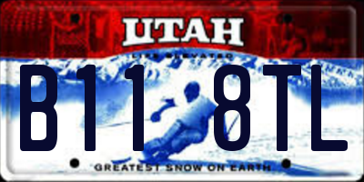 UT license plate B118TL