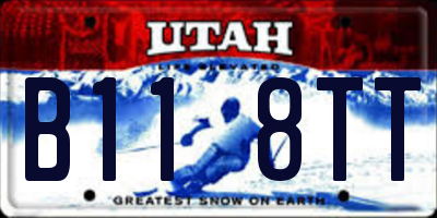 UT license plate B118TT