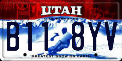 UT license plate B118YV