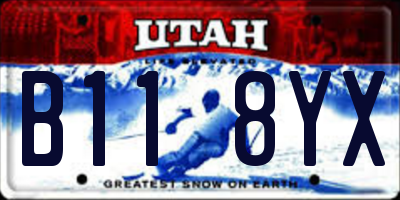 UT license plate B118YX