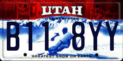 UT license plate B118YY
