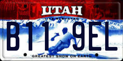 UT license plate B119EL