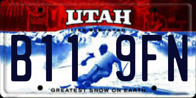 UT license plate B119FN