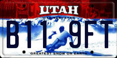 UT license plate B119FT