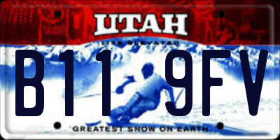 UT license plate B119FV
