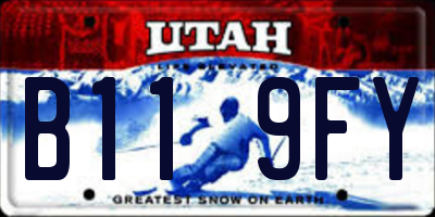 UT license plate B119FY