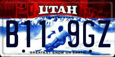 UT license plate B119GZ