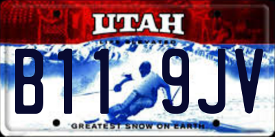 UT license plate B119JV