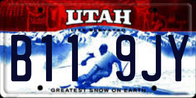 UT license plate B119JY